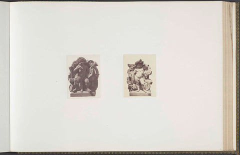 Plaster models for sculptures on the Palais du Louvre: left 