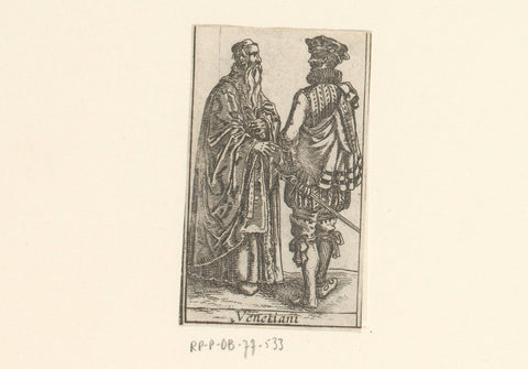 Two men in Venetian fashion from around 1610-1620, anonymous, 1617 Canvas Print