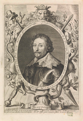 Portrait of Frederik Hendrik, Prince of Orange, Crispijn van den Queborn, 1624- 1652 Canvas Print