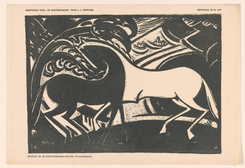 Two horses, Mommie Schwarz, 1924 Canvas Print