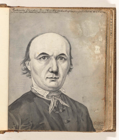 Self-portrait Jan Brandes, Jan Brandes, 1786 Canvas Print