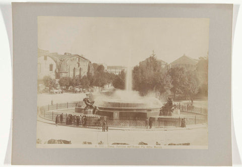Fountain in Rome, anonymous, c. 1880 - c. 1895 Canvas Print