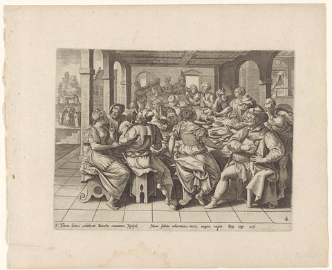 Feast of Nabal, Maerten de Vos, 1585 Canvas Print