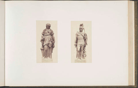 Plaster models for sculptures on the Palais du Louvre: left 