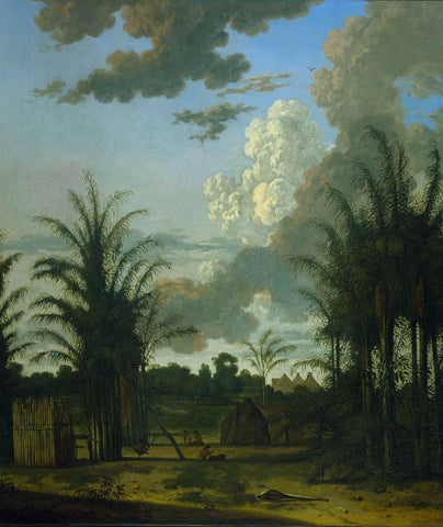 Plantation in Suriname, Dirk Valkenburg, 1707 Canvas Print