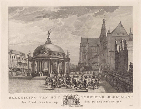 Swearing-in of the government regulations in Haarlem, 1787, Izaak Jansz. de Wit, in or after 1787 Canvas Print