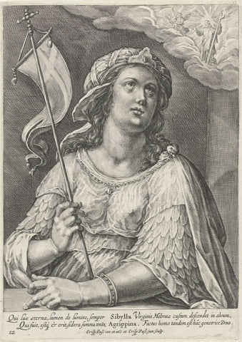 Sibille Agrippina, Crispijn van de Passe (II), 1615 Canvas Print