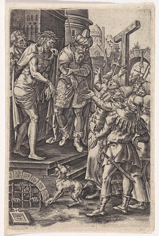 Christ shown to the people, Johannes Wierix, 1581 Canvas Print