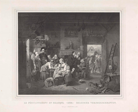 The Petitioning in Belgium. (1829) Belgische Verzoekschriften, Joseph Pinnoy, 1831 Canvas Print