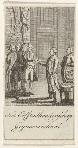 Presentatie van de Acte van Garantie aan Willem V, 1788, anonymous, 1788 Canvas Print