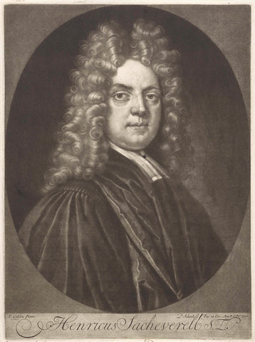 Portret van de theoloog Henricus Sacheverell, Pieter Schenk (I), 1710 Canvas Print