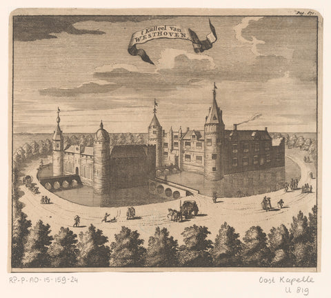 View of Westhove Castle, anonymous, 1696 Canvas Print