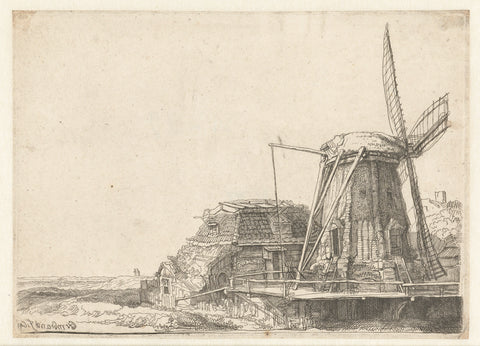 The windmill, John Smith of Chichester, 1727 - 1764 Canvas Print