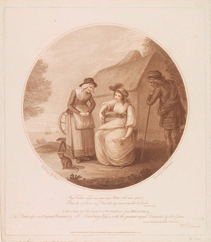 Auld Robin Gray, Francesco Bartolozzi, 1783 Canvas Print