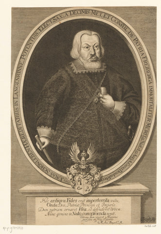 Portrait of Jonas Schönleben, Christian Romstet, 1665- 1721 Canvas Print