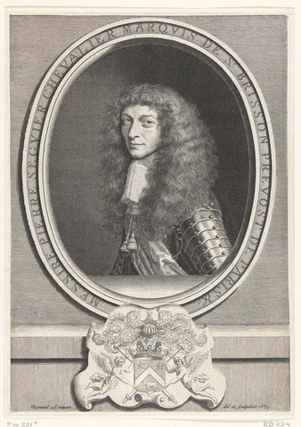 Portret van Pierre Séguier de Saint-Brisson, Robert Nanteuil, 1659 Canvas Print