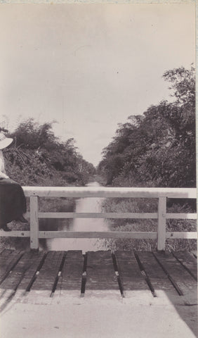 Maria Gonggrijp on a bridge, Andries Augustus Boom, 1911 Canvas Print