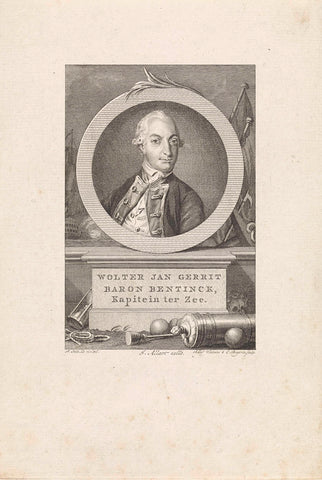 Portrait of Wolter Jan Gerit Baron Bentinck, Reinier Vinkeles (I), 1755 - 1816 Canvas Print