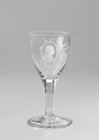 Chalice glass with a portrait of William V, anonymous, c. 1775 - in or before 1798 Canvas Print