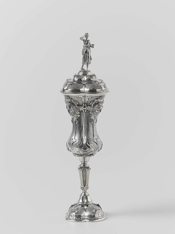 Lidded goblet and Table Bell, Johannes Mattheus van Kempen, 1851 Canvas Print