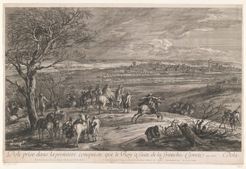 Capture of the city of Dôle by the French troops, 1668, Jan van Huchtenburg, 1685 Canvas Print