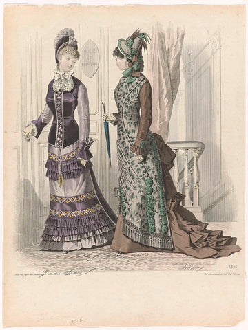 Le Moniteur de la Mode, 1876, No. 1396, A. Bodin, 1876 Canvas Print