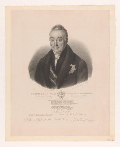 Portrait of Adam François Jules Armand van der Duyn, Hendrik Frederik Sartor, 1849 Canvas Print