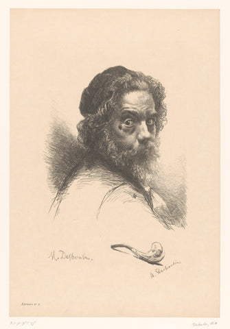 Self-portrait, Marcellin Gilbert Desboutin, 1894 Canvas Print