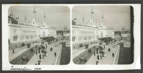 View of a pavilion during the 1900 World's Fair in Paris, France, anonymous, 1900 Canvas Print