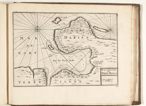 Map of the bay of Porto Bello in Panama, 1726, anonymous, 1726 Canvas Print