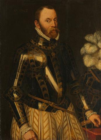 Portrait of Philippe de Montmorency, Count of Horne, Admiral of the Netherlands, Member of the Council of State, Anthonis Mor (copy after), 1562 Canvas Print