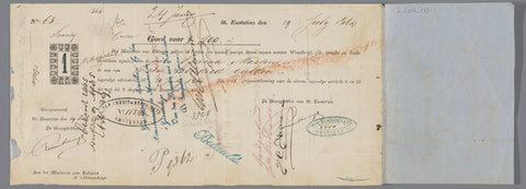 Bill of exchange for Emma Martins, slaveholder on St Eustatius, anonymous, 1864 Canvas Print