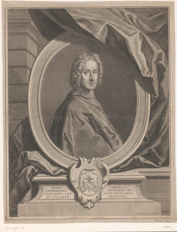 Portrait of Pietro Ottoboni, Jean Audran, 1677 - 1756 Canvas Print