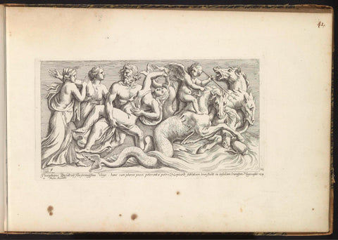 Relief with the heist of Proserpina, François Perrier, 1645 Canvas Print