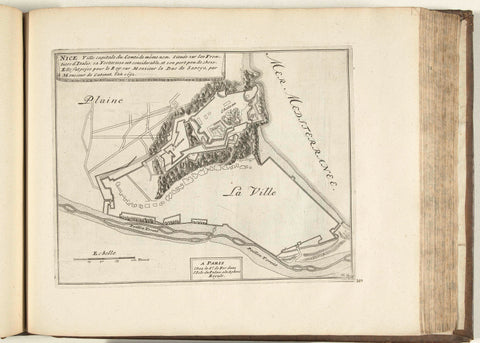 Map of Nice, 1726, anonymous, 1726 Canvas Print