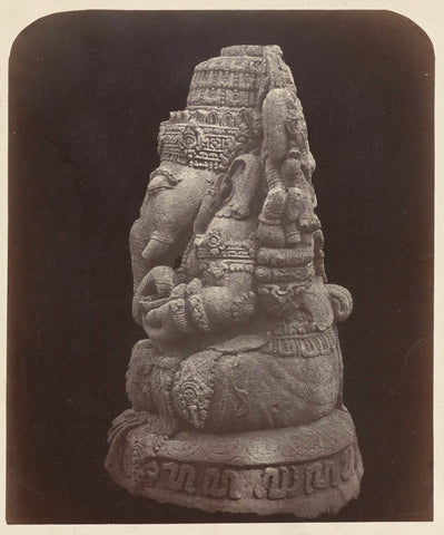 Profile of the same Ganesha statue, pendopo pavilion. Boro, Blitar district, East Java province, 1219-1259 AD, Isidore Kinsbergen, 1867 Canvas Print