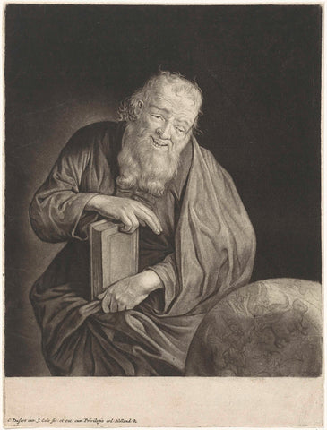 Laughing Democritus, Jacob Gole, 1670 - 1724 Canvas Print