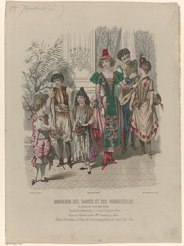 Moniteur des dames et des Demoiselles, 1886, No. 2247E : Tissus et Foulards (...), anonymous, 1886 Canvas Print
