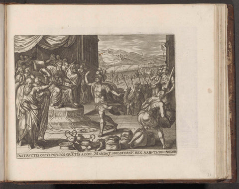 Holofernes for Nebuchadnezzar, Jan Snellinck (I), 1579 Canvas Print