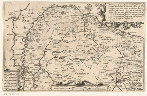 Map with Maurits's journey through Brabant, 1602, Floris Balthasarsz. van Berckenrode, 1608 - 1610 Canvas Print