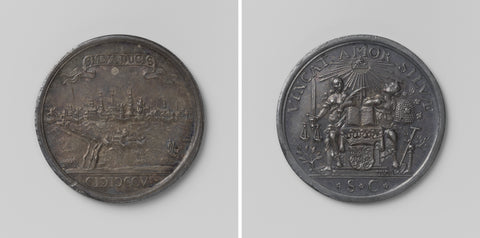 Midwifery medal of the city 's-Hertogenbosch, Theodorus Casparus van Berckel, 1706 Canvas Print