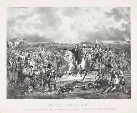 Battle of Waterloo, 1815, Carel Christiaan Antony Last, 1865 Canvas Print