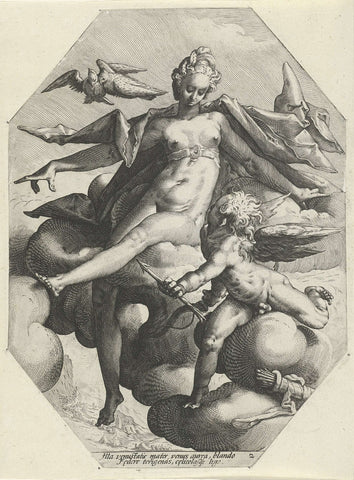 Venus, Jacob Matham (attributed to), 1585 - 1589 Canvas Print