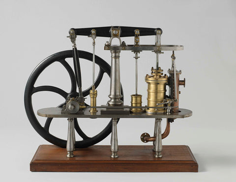 Model of a Double-Acting Beam Engine, H.W. Fricke, 1840 Canvas Print