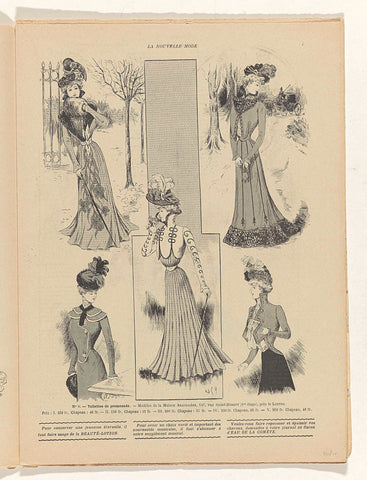 La Nouvelle Mode, No. 1: 1 Janvier 1900: pagina 7, anonymous, 1900 Canvas Print