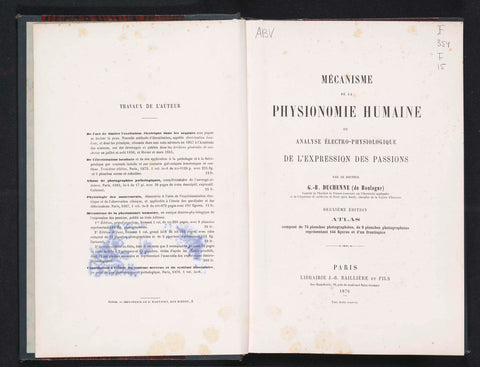 Mécanisme de la physionomie humaine ou analyse électro-physiologique de l'expression des passions (Atlas), Guillaume Benjamin Amand Duchenne, 1876 Canvas Print