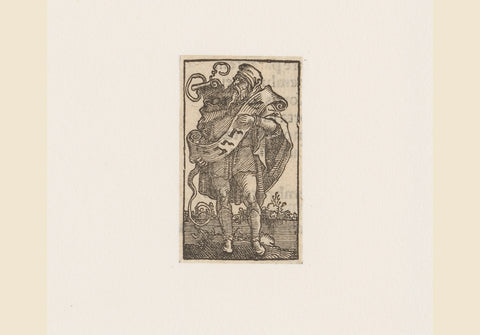 Man with banderol named Adonai, anonymous, 1534 Canvas Print