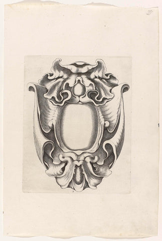 Cartouche in kwabstijl, Jacob Lutma, Johannes Lutma (1584-1669), 1654 Canvas Print