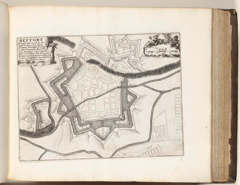 Map of Belfort, ca. 1695, anonymous, 1695 - 1697 Canvas Print