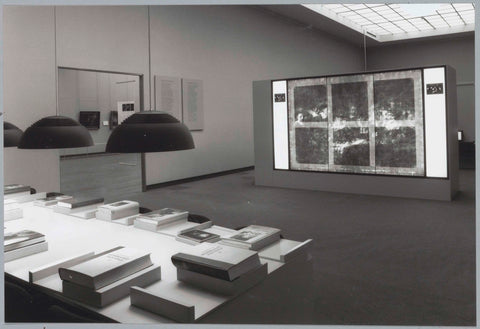 Documentation centre with X-ray of a painting and on the right a reading table, c. 1991 - c. 1992 Canvas Print